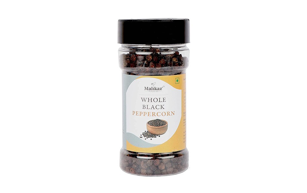 Malikaz' Whole Black Peppercorn    Plastic Bottle  80 grams
